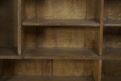 Liberty & Co. Arts & Crafts Oak Bookcase Stain Glass and Copper Hinges & Handles - Thumbnail 18