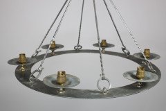 An Arts and Crafts, Cotswold School. Hand Wrought Spherical Chandelier - Thumbnail 4