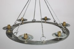 An Arts and Crafts, Cotswold School. Hand Wrought Spherical Chandelier - Thumbnail 5