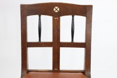 Pair of Secessionist Style Oak Side Chairs with Ebonized Spindles - Thumbnail 18