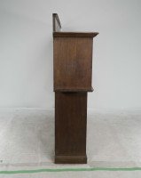 Liberty & Co. Arts & Crafts Oak Bookcase Stain Glass and Copper Hinges & Handles - Thumbnail 24