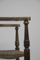 Morris and Co. A Rare Pair of Arts and Crafts Ladder Back Rush Seat Armchairs. - Thumbnail 13