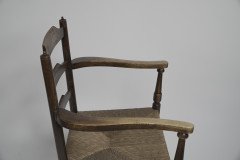 Morris and Co. A Rare Pair of Arts and Crafts Ladder Back Rush Seat Armchairs. - Thumbnail 14
