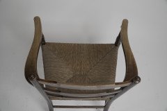 Morris and Co. A Rare Pair of Arts and Crafts Ladder Back Rush Seat Armchairs. - Thumbnail 15
