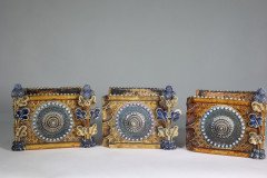 Royal Doulton. An Aesthetic Movement Three-Section Salt Glaze Window Sill Planter - Thumbnail 1
