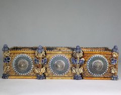 Royal Doulton. An Aesthetic Movement Three-Section Salt Glaze Window Sill Planter - Thumbnail 2