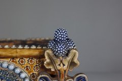 Royal Doulton. An Aesthetic Movement Three-Section Salt Glaze Window Sill Planter - Thumbnail 24