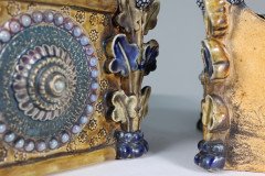 Royal Doulton. An Aesthetic Movement Three-Section Salt Glaze Window Sill Planter - Thumbnail 32