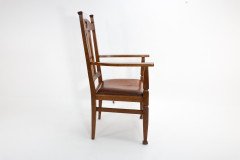English Arts & Crafts Oak Armchair with a Carved Mouse Inset to the Headrest - Thumbnail 3