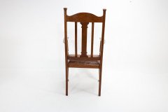 English Arts & Crafts Oak Armchair with a Carved Mouse Inset to the Headrest - Thumbnail 4