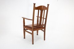 English Arts & Crafts Oak Armchair with a Carved Mouse Inset to the Headrest - Thumbnail 5