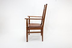 English Arts & Crafts Oak Armchair with a Carved Mouse Inset to the Headrest - Thumbnail 6