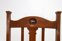 English Arts & Crafts Oak Armchair with a Carved Mouse Inset to the Headrest - Thumbnail 10