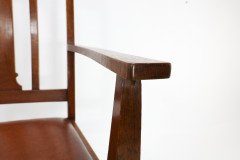 English Arts & Crafts Oak Armchair with a Carved Mouse Inset to the Headrest - Thumbnail 13