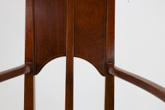 G M Ellwood.J S Henry. Pair of Arts & Crafts Mahogany Armchair with Pewter Inlay - Thumbnail 15