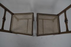 J. G. Crace Attributed. in the Style of a Wn Pugin. a Pair of Gothic Revival Oak Cane Seat Dining Chairs - Thumbnail 5