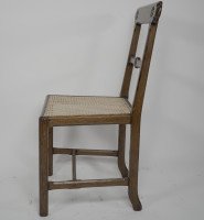 J. G. Crace Attributed. in the Style of a Wn Pugin. a Pair of Gothic Revival Oak Cane Seat Dining Chairs - Thumbnail 7