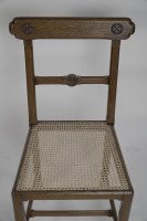 J. G. Crace Attributed. in the Style of a Wn Pugin. a Pair of Gothic Revival Oak Cane Seat Dining Chairs - Thumbnail 8