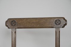 J. G. Crace Attributed. in the Style of a Wn Pugin. a Pair of Gothic Revival Oak Cane Seat Dining Chairs - Thumbnail 9