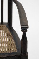 Liberty & Co attributed. A Queen Anne style fretwork back cane seat armchair - Thumbnail 9