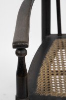 Liberty & Co attributed. A Queen Anne style fretwork back cane seat armchair - Thumbnail 8