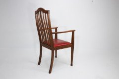 Three Arts and Crafts Oak Dining Armchairs - Thumbnail 11