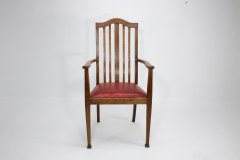 Three Arts and Crafts Oak Dining Armchairs - Thumbnail 2