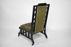 Liberty and Co Attributed. a Moorish Ebonized Parlour Chair with Moucharabieh Turnings - Thumbnail 14