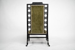 Liberty and Co Attributed. a Moorish Ebonized Parlour Chair with Moucharabieh Turnings - Thumbnail 15