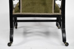 Liberty and Co Attributed. a Moorish Ebonized Parlour Chair with Moucharabieh Turnings - Thumbnail 16
