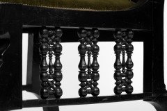 Liberty and Co Attributed. a Moorish Ebonized Parlour Chair with Moucharabieh Turnings - Thumbnail 11