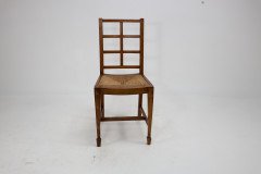 Heals of London, Attributed. an Arts & Crafts Oak Lattice Back Side Chair - Thumbnail 2
