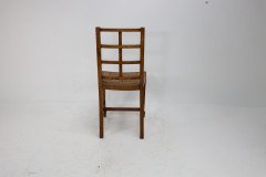 Heals of London, Attributed. an Arts & Crafts Oak Lattice Back Side Chair - Thumbnail 13