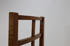 Heals of London, Attributed. an Arts & Crafts Oak Lattice Back Side Chair - Thumbnail 8