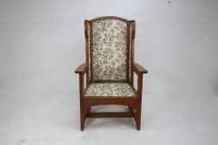E G Punnett Attri. Probably by William Birch & Retailed by Goodyers. an Arts & Crafts Oak Wing Back Hall Armchair - Thumbnail 2