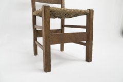 Heals. London. an Arts and Crafts Ladderback with Original Rush Seat - Thumbnail 8