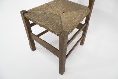 Heals. London. an Arts and Crafts Ladderback with Original Rush Seat - Thumbnail 9