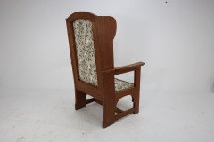E G Punnett Attri. Probably by William Birch & Retailed by Goodyers. an Arts & Crafts Oak Wing Back Hall Armchair - Thumbnail 6