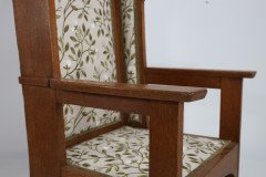 E G Punnett Attri. Probably by William Birch & Retailed by Goodyers. an Arts & Crafts Oak Wing Back Hall Armchair - Thumbnail 9