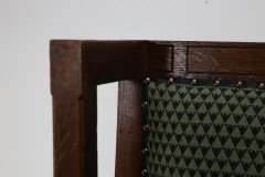 Liberty and Co, attributed, in the style of Leonard Wyburd. An Arts and Crafts oak wing back armchair - Thumbnail 8