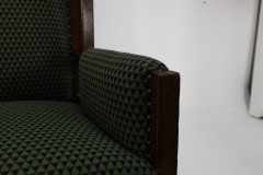 Liberty and Co, attributed, in the style of Leonard Wyburd. An Arts and Crafts oak wing back armchair - Thumbnail 14