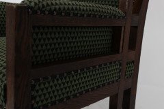 Liberty and Co, attributed, in the style of Leonard Wyburd. An Arts and Crafts oak wing back armchair - Thumbnail 16