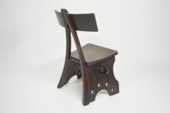 E W Pugin. Gothic Revival Oak Chair Designed for the Granville Hotel in Ramsgate - Thumbnail 5