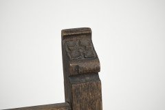 Hendrik Petrus Berlage. Dutch. a Set of Four Gothic Revival Oak Side Chairs - Thumbnail 11