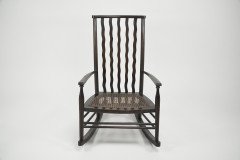 Liberty and Co. a Sweet Little Beech Stained and Original Cane Seated Rocking Chair - Thumbnail 2