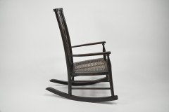 Liberty and Co. a Sweet Little Beech Stained and Original Cane Seated Rocking Chair - Thumbnail 3