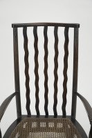 Liberty and Co. a Sweet Little Beech Stained and Original Cane Seated Rocking Chair - Thumbnail 6