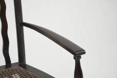 Liberty and Co. a Sweet Little Beech Stained and Original Cane Seated Rocking Chair - Thumbnail 10