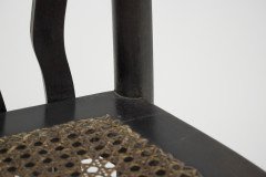 Liberty and Co. a Sweet Little Beech Stained and Original Cane Seated Rocking Chair - Thumbnail 16