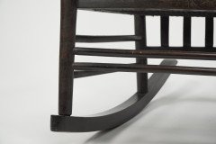 Liberty and Co. a Sweet Little Beech Stained and Original Cane Seated Rocking Chair - Thumbnail 19
